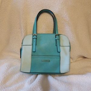 Guess Two Tone Blue Handbag